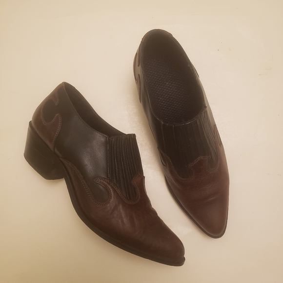 dingo Shoes - Dingo Western Style Black brown Leather ankle‎ Booties